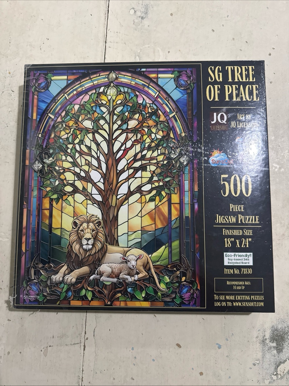 Sunsout Tree of Peace Stained Glass 500 pc Jigsaw Puzzle